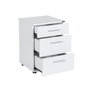 Hanah Home Mesita de Noche Kmd-530-Bb-1 Blanca 3 Cajones